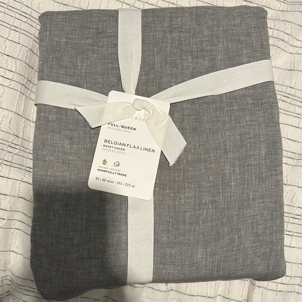 Full/Queen Grey Duvet Cover